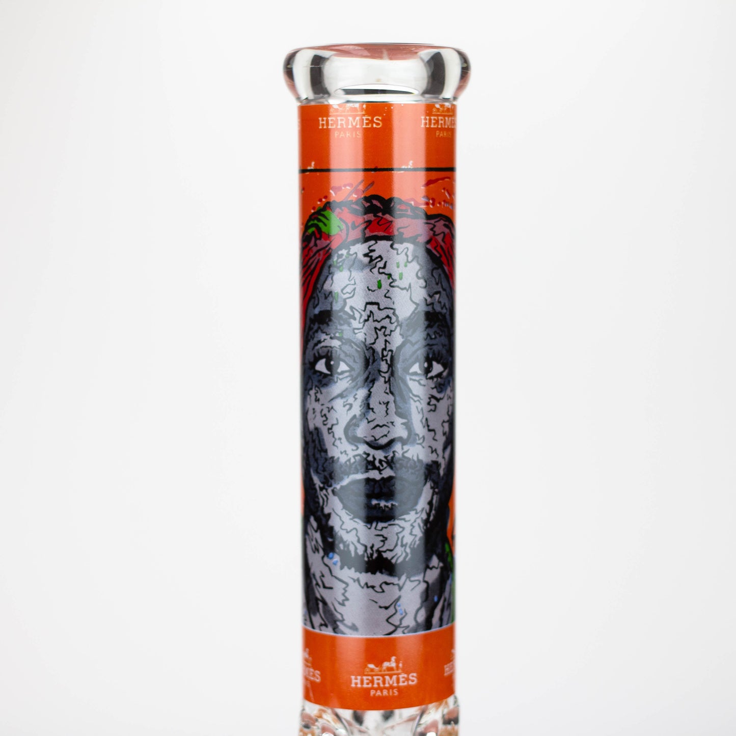 15.5"  9 mm Graphic glass water bong [GBT2117]_1