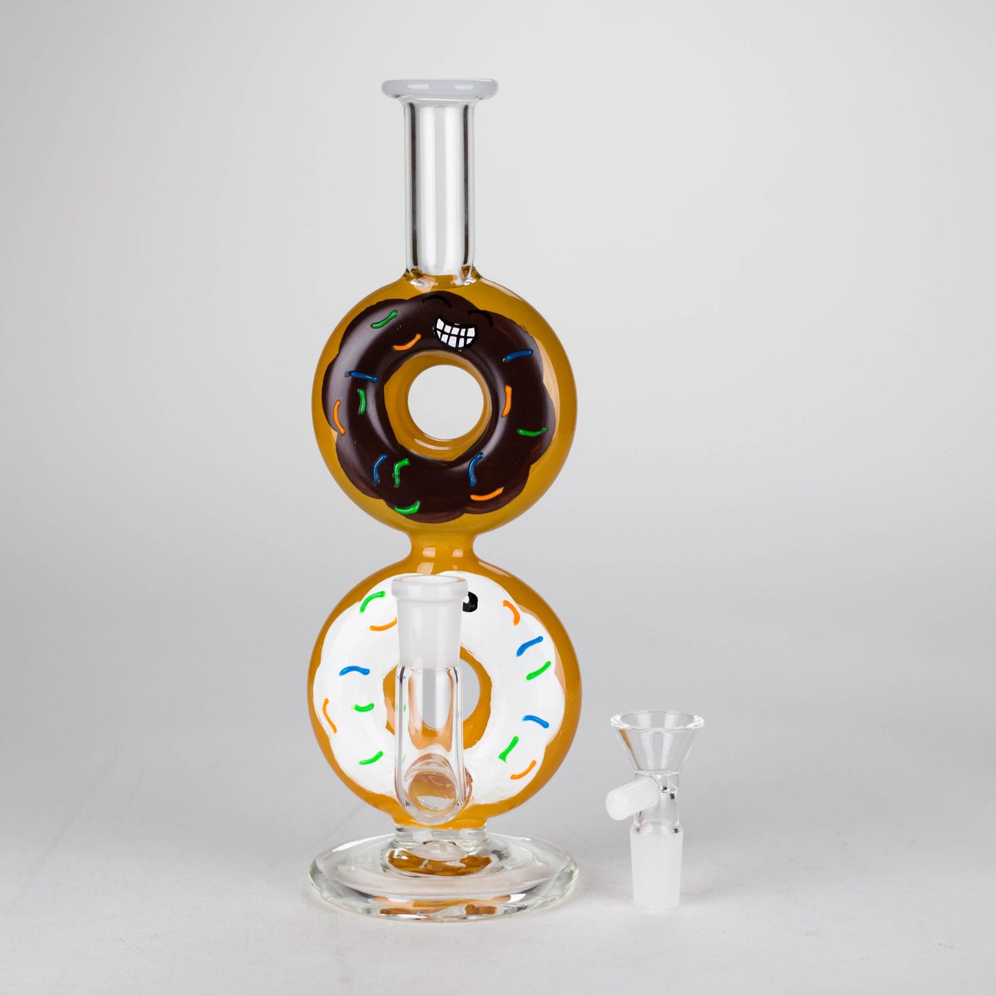 8.75" Double Donut Glass Bong [MK-BB04]_5