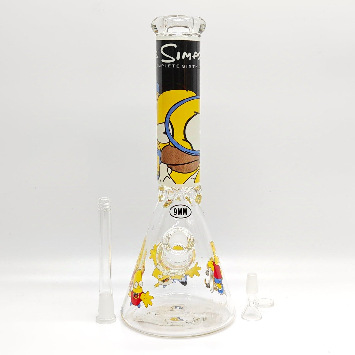 14" 9mm Cartoon Beaker Glass Bong [145009P]_7